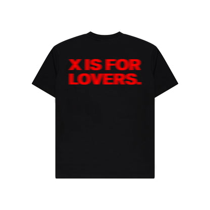 X ‘X is for lovers’ - T-shirt Black